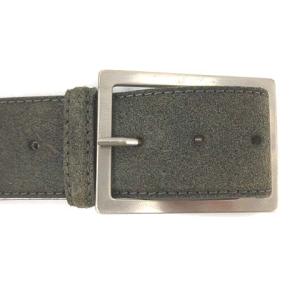 CAROL CHRISTIAN POELL ベルト レザー スエード 44 グレー シルバー