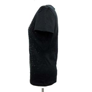 YVES SAINT LAURENT rive gauche Tシャツ カットソー 半袖 YSL ビッグロゴ イタリア製 S 黒