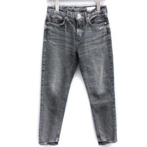 W22 ガールフレンドストレッチダメージ デニムパンツ ジーンズ スキニー 黒