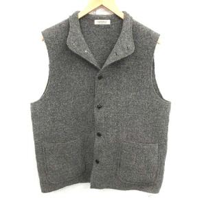 コンフェクト CONFECT 接結 ブリティシュウール ベスト ニット 前開き 3 L グレー