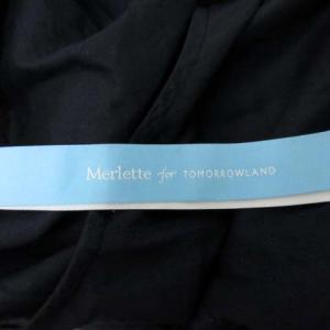 Merlette TOMORROWLAND XS ピマコットンギャザーチュニックドレス ワンピース 長袖 紺 ネイビー