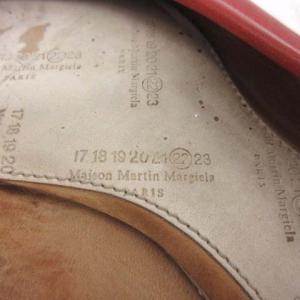 Martin Margiela 22 41 26cm 足袋バレエシューズ フラット レザー 赤 レッド