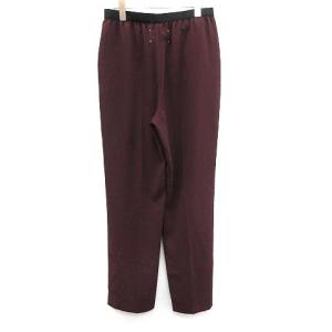Martin Margiela 4 17AW パンツ イージー ウエストゴム センタープレス 42 L ワインレッド 黒 ブラック