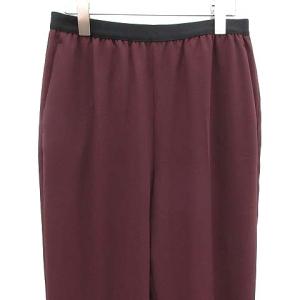 Martin Margiela 4 17AW パンツ イージー ウエストゴム センタープレス 42 L ワインレッド 黒 ブラック