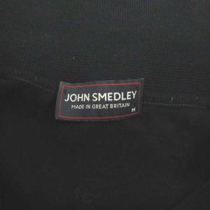 JOHN SMEDLEY ポロシャツ 半袖 ニットカットソー 英国製 M 黒 ブラック