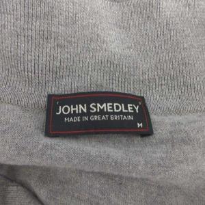 JOHN SMEDLEY ポロシャツ 半袖 ニット カットソー コットンスキッパー 英国製 M グレー