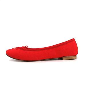 Repetto ハグオーワー別注 バレエシューズ パンプス フラット リボン 38 24.0cm 赤 レッド