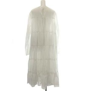 Merlette 17SS ワンピース SOLIMAN ティアード 長袖 ロング 白 ホワイト