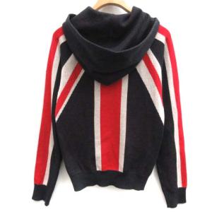 lucien pellat finet XS ユニオンジャック パーカー フード ニット ジップアップ カシミヤ混 長袖 赤 紺