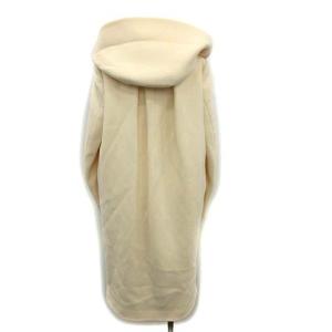 ELIN フーテッドコート アウター ロング ウール 38 M アイボリー