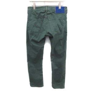 JACOB COHEN パンツ チノパン コットンストレッチ ストレートカラー ハラコパッチ イタリア製 W29 グリーン