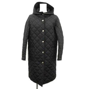 キルティングコート 中綿 アウター ロング 6 M 黒 ブラック