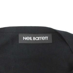 Neil Barrett カーディガン ニット 長袖 SLIMFIT 総柄 薄手 M 黒 ブラック 白 ホワイト