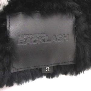 ISAMU KATAYAMA BACKLASH ラビットファー カウチンニット ニット ジャケット 毛皮 ファー L 黒 グレー 