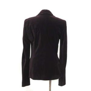 YVES SAINT LAURENT rive gauche テーラードジャケット 2B ベロア 38 M パープル