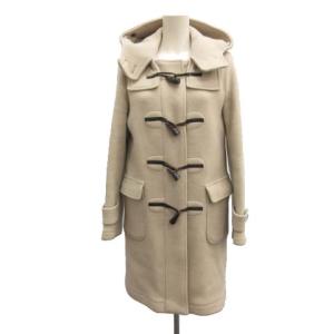 ダッフルコート ロング フード ウール 34 XS ベージュ