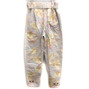 ISABEL MARANT ETOILE 20AW 34 XS デニムパンツ ジーンズ リネン混 ペイント 水色