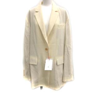 6 ロク 20AW 36 S テーラードジャケット ドビー織り シングル アイボリー