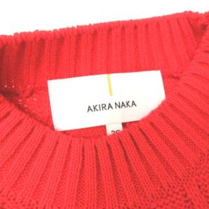 AKIRANAKA 切替ニットプルオーバー レッド