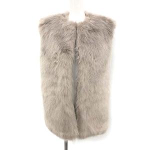 アパリス APPARIS 20AW ベスト フェイクファー 前開き S グレー