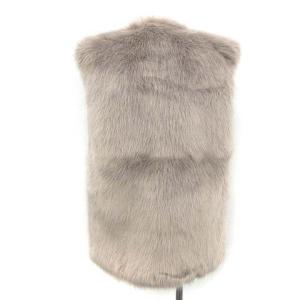 Spick&Span アパリス APPARIS 20AW ベスト フェイクファー 前開き S グレー