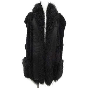 ドルマンムートンベスト コート ロング カルガンラムファー