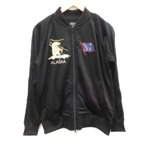 東洋エンタープライズ TOYO ENTERPRISE スカジャン ジャンパー ブルゾン アウター ジャケット 刺繍 ALASKA M 黒 ブラック 黄 イエロー