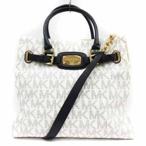 ショルダーバッグ ハンドバッグ 2way ロゴ 白 ホワイト 紺 ネイビー