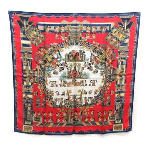 カレ 90 スカーフ ASTRES et SOLEILS 天体と太陽 古代インカ帝国