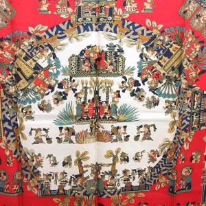 HERMES カレ 90 スカーフ ASTRES et SOLEILS 天体と太陽 古代インカ帝国