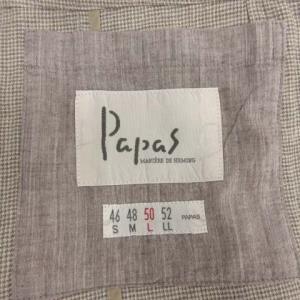Papas 3Bテーラードジャケット リネン グレー