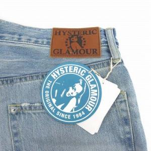 HYSTERIC GLAMOUR 17AW スタッズデニムパンツ テーパード スウェット切替 ダメージ加工 タグ付き W34