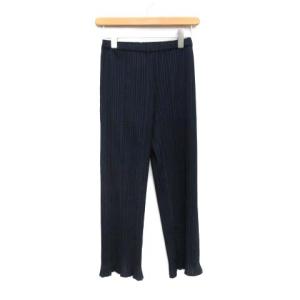 プリーツパンツ イージー XS 紺