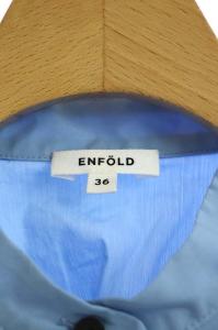 ENFOLD 20SS long sleeve pointed bib shirt dress 青