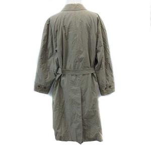 GIORGIO ARMANI Soprabito Uom ステンカラーコート バルマカーンコート ロング 比翼 イタリア製 ウール 46 M 緑 グリーン