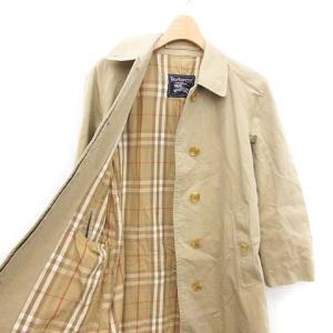 burberrys 裏地チェック柄ステンカラーコート ベージュ