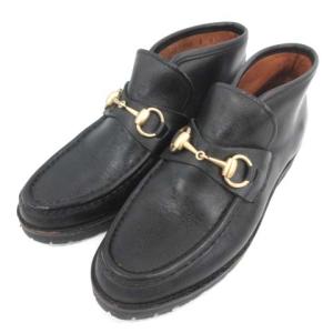 GUCCI ホースビット アンクルブーツ 6.5 ブラック 1040088