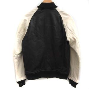 ESTNATION M ジャケット スタジャン アウター ラムレザー 羊革 黒 ブラック 白 ホワイト