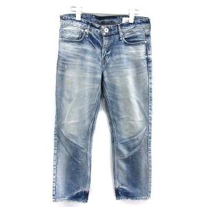 THE HIS ボーイフレンドクロップドデニムパンツ ジーンズ 24 M 青 ブルー 187107