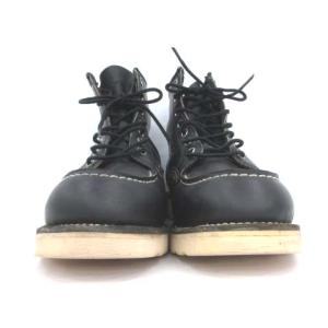 RED WING モックトゥ Moc Toe ワークブーツ ショート レースアップ レザー 7.5 25.5cm 黒 ブラック 817