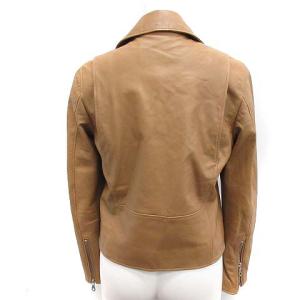 Spick&Span 17AW ライダースジャケット ラムレザー 36 S ベージュ