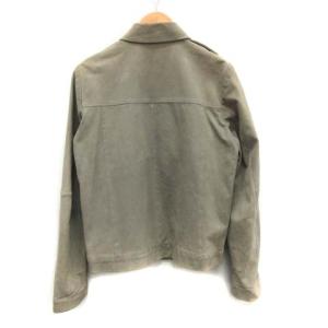 HUGO BOSS コーチジャケット ジップアップ スエード M グレー