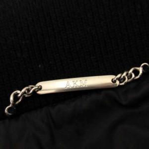 AKM L ジャケット 中綿 ジップアップ ダブルジップ 黒 ブラック