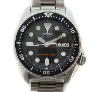腕時計 ウォッチ ブラックボーイ ダイバーズ 200m ボーイズサイズ 自動巻き アナログ シルバー色 SKX013 7S26-0030