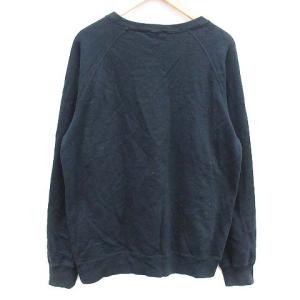 UNDERCOVERISM 14AW スウェット トレーナー クルーネック 長袖 アーカイブ Chaos 刺繍 3 L 紺 ネイビー ゴールド