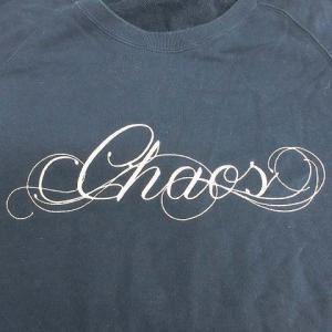 UNDERCOVERISM 14AW スウェット トレーナー クルーネック 長袖 アーカイブ Chaos 刺繍 3 L 紺 ネイビー ゴールド