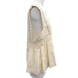 ISABEL MARANT ETOILE カットソー ノースリーブ スクエアネック ベージュ