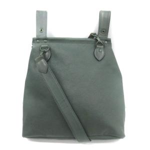 Helmut Lang ショルダーバッグ キャンバスコーティング グリーン