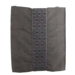 HERMES エールライン ポシェット ショルダーバッグ キャンバス 黒 グレー