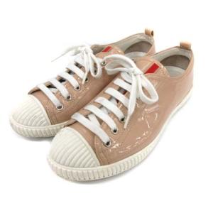 PRADA SPORT スニーカー シューズ ローカット エナメル 36 23cm ベージュ 3E